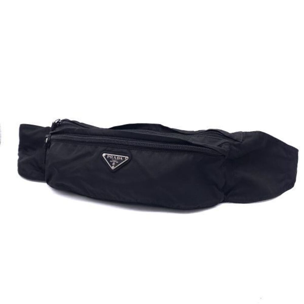 PRADA waist body bag triangular plate